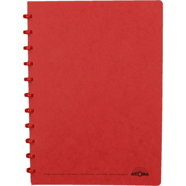 Atoma -  schrift, ft A4, 144 bladzijden, geruit 5 mm, rood