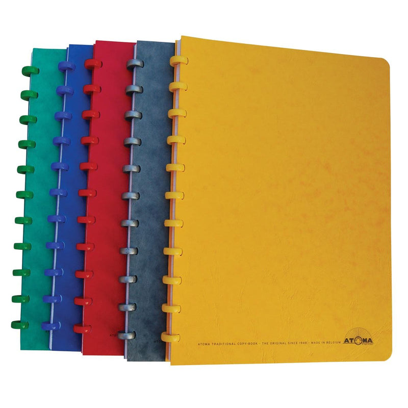 Atoma -  Classic schrift, ft A4, 144 bladzijden, commercieel geruit, geassorteerde kleuren
