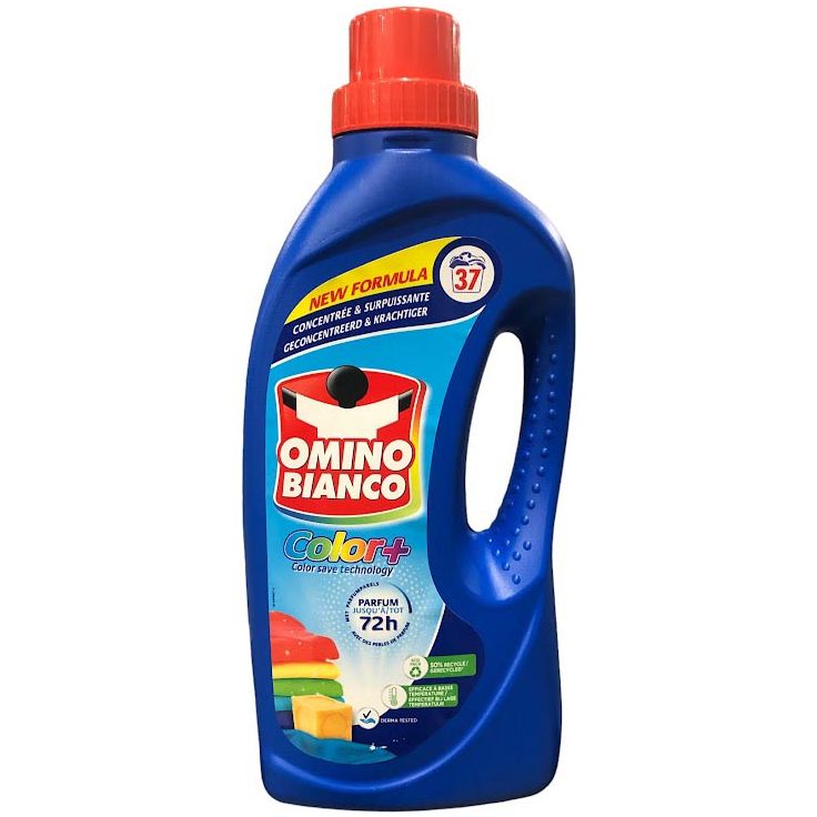 Omino Bianco - Omino Bianco Color + détergent, 37 doses, bouteille de 1,48 L