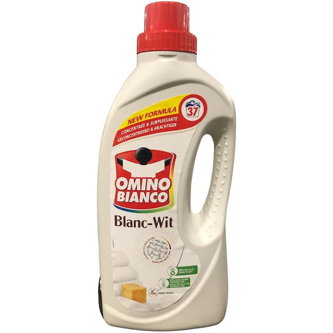 Omino Bianco - Détergent blanc Omino Bianco, 37 doses, bouteille de 1,48 L