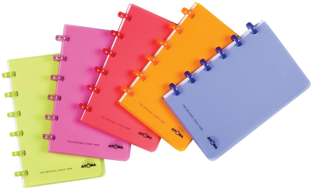 Atoma – Trendiges Notizbuch, ft A6, 120 Seiten, PP, kariert 5 mm, verschiedene Farben