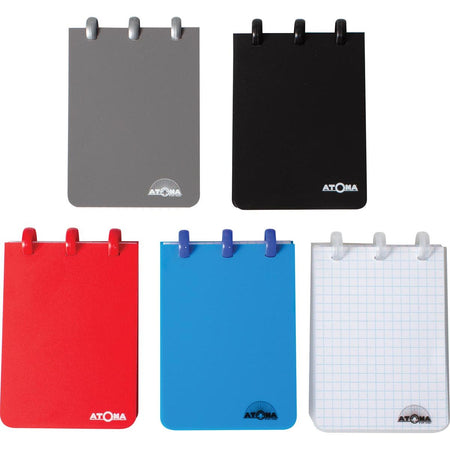 Atoma -  notitieboekje ft A7, 120 bladzijden, PP, geruit 5 mm, geassorteerde kleuren
