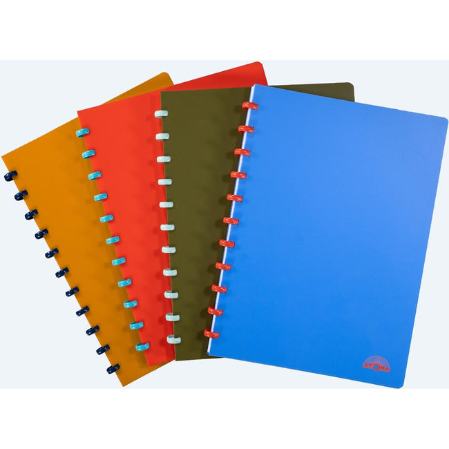 Atoma - Carnet Nature, format A4, 144 pages, quadrillé 5 mm, couleurs assorties