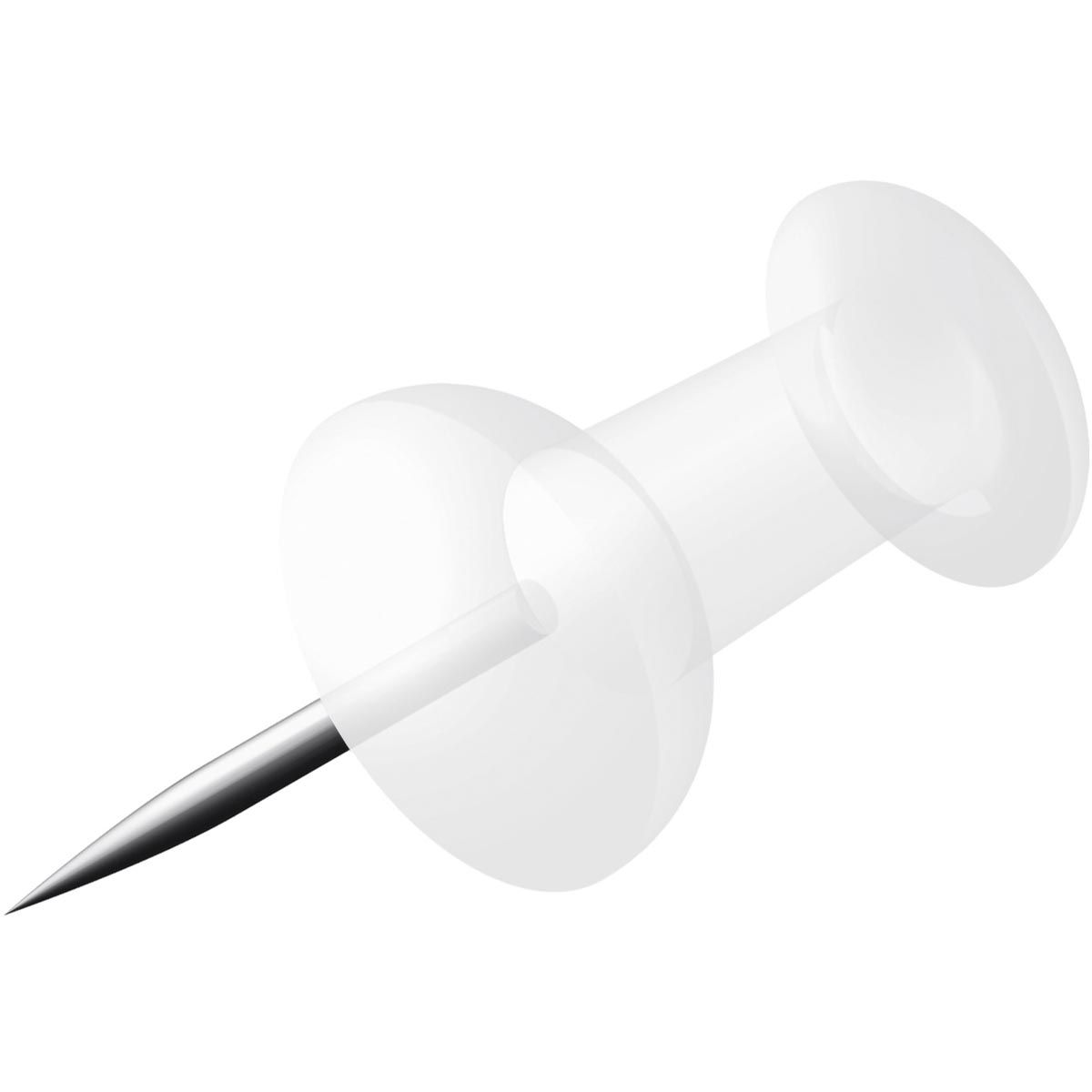 Alco - notice board pins, transparent, box of 100 pieces