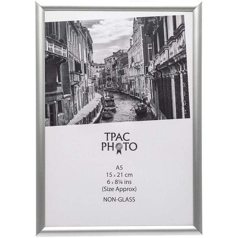 The Photo Album Company - Cornice per foto Inspire by Hampton Frames in alluminio, formato A5, argento