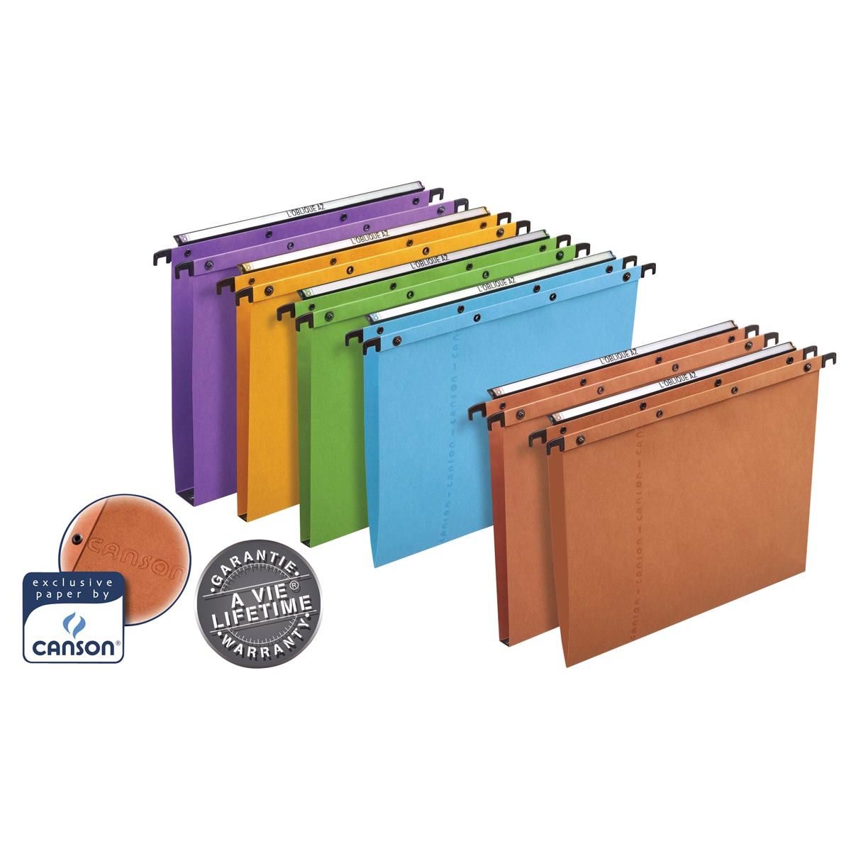 Elba - L'Oblique Archivadores colgantes para cajones Distancia AZO 390 mm (foolscape), fondo 30 mm, naranja