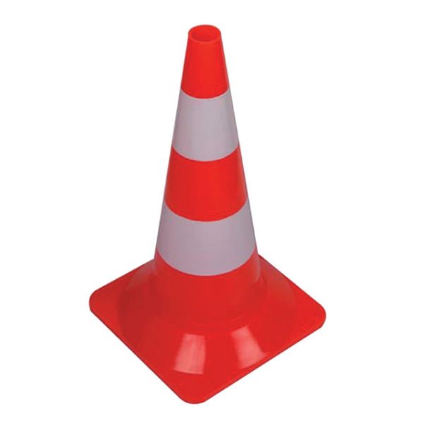 Perel -  Afbakeningskegel 50cm rood wit | 10 stuks