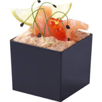 Depa - Contenitore Amuse PS quadrato 42x42mm nero 50 pezzi