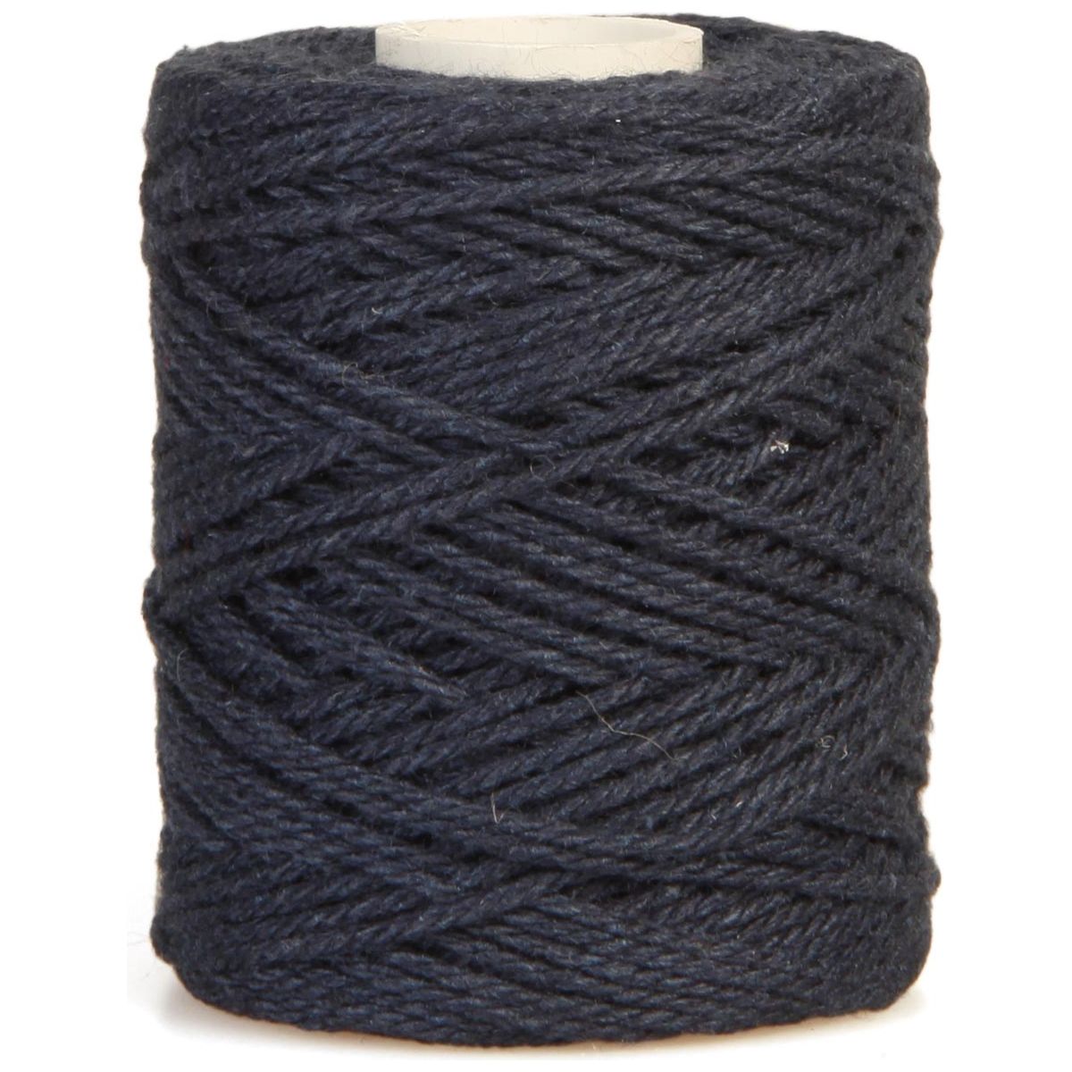 Bouhon -  macramétouw 50 g, ca. 65 m, dikte: 1 mm, donkerblauw