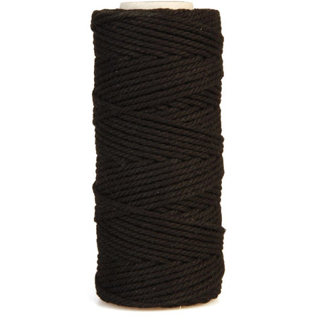 Bouhon - Makramee-Seil 200 g, ca. 130 m, Stärke: 2 mm, schwarz