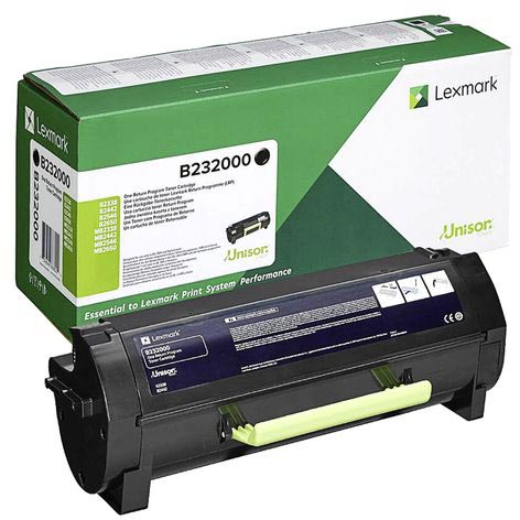 Lexmark - Rückgabeprogramm Toner B/MB2338, 2442, 2546, 2650, 3.000 Seiten, OEM B232000, Zwart