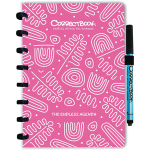 Correctbook -  Endless Agenda A5, uitwisbaar / herbruikbaar, Blossom Pink (roze)