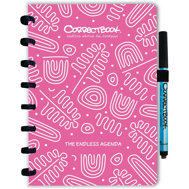 Correctbook -  Endless Agenda A5, uitwisbaar / herbruikbaar, Blossom Pink (roze)