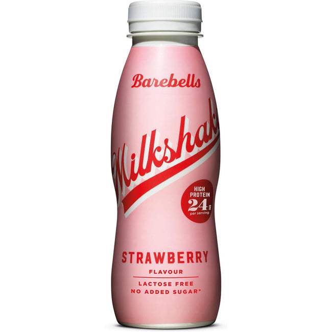 Barebells -   milkshake aardbei, 33 cl, pak van 8