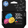 HP -  inktcartridge 302/304 XL, 300 pagina's, OEM B7RT8AE, 3 kleuren