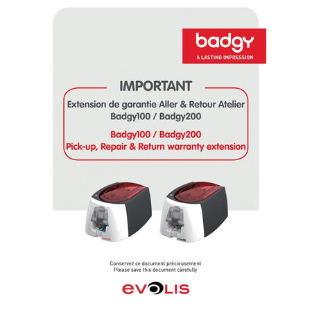 Badgy - extension de garantie pour imprimantes, 1 an