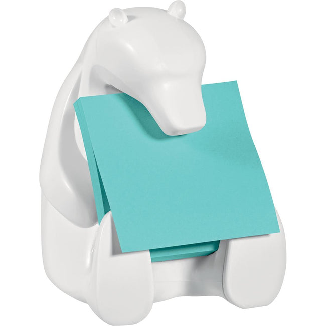 Post-it Super Sticky - Dispenser per bloc-notes Z-Notes Orsetto bianco con foglietti da 76x76 mm