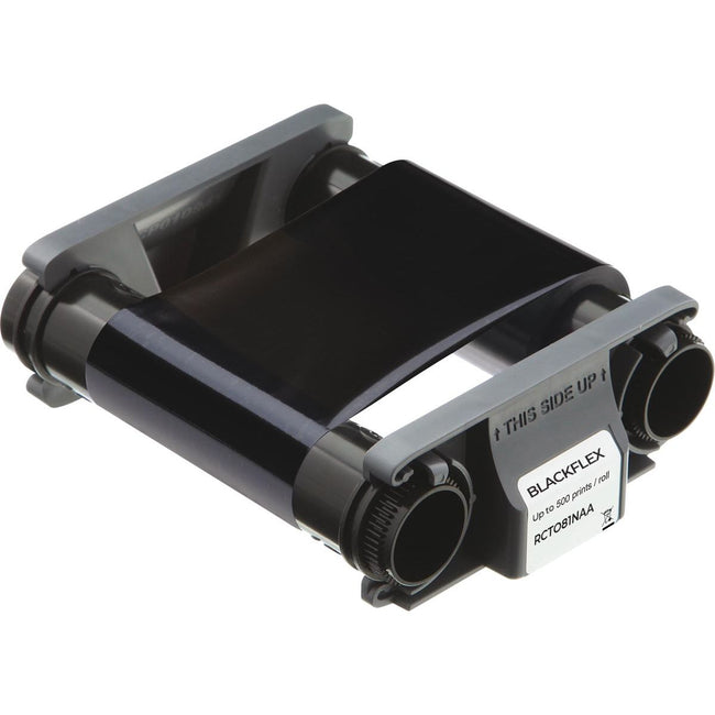 Badgy -   lint Blackflex, monochroom, zwartn voor kaarten uit papier