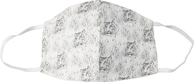 Klika -  Wasbaar mondmasker, tigers motief, maat: heren, pak van 5 stuks