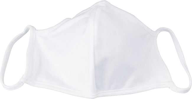 Klika - Waschbare Mundmaske, einfarbig weiß, Größe: Kinder, Packung à 5 Stück