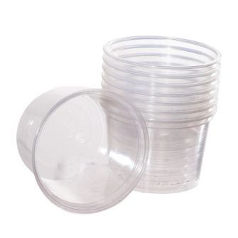 Contenedores Plástico Redondo - Contenedor para salsa redondo 50cc transparente 3000 piezas