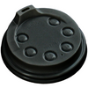 Couvercle de gobelet 80mm en plastique 50 pièces noir pour gobelets en carton 2500cc
