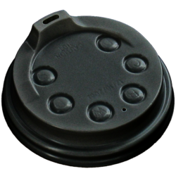 Coperchio bicchiere 80mm plastica 50 pezzi nero per bicchieri in cartone da 2500cc