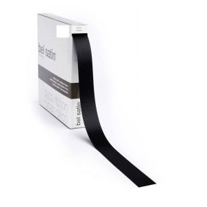 Satijnlint Bel Satin 25mm x 100 meter zwart