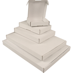 Brievenbusdoos met klep 110x110x28mm wit | 50 stuks