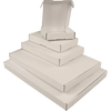 Brievenbusdoos met klep 110x110x28mm wit | 50 stuks