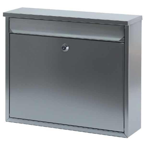 Buzón de pared acero inoxidable mate 36x10x31cm