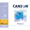 Canson - Montval watercolor paper, white with fine grain 300 g/m², ft 36 x 48 cm, block of 12 sheets