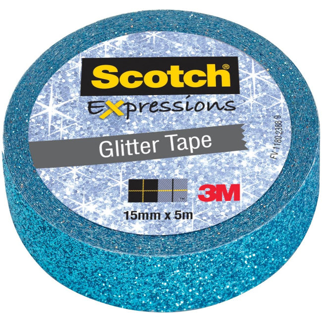 Scotch - Sions Glitter E, 15 mm x 5 m, blau