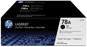 HP -  toner 78A, 2 100 pagina's, OEM CE278AD, zwart, duopack