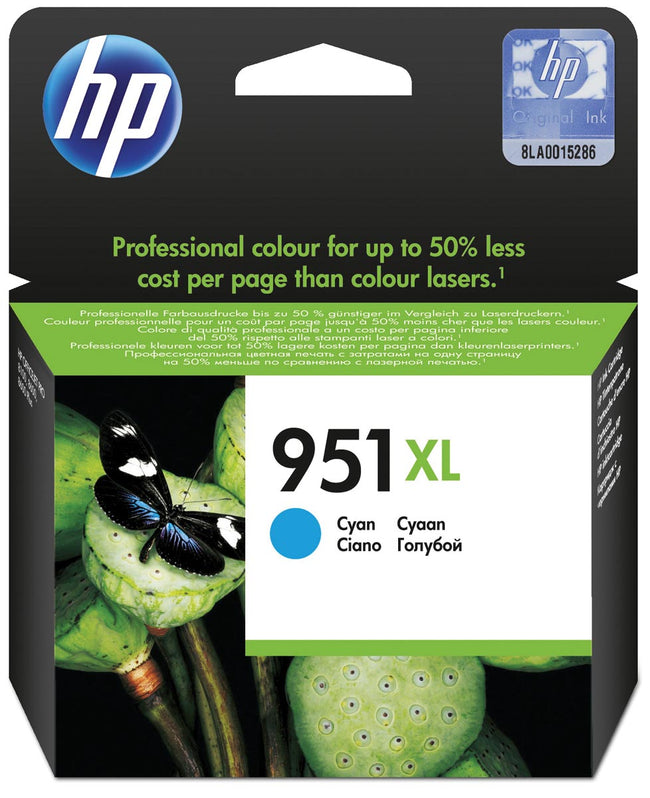 HP -  inktcartridge 951XL, 1.500 pagina's, OEM CN046AE, cyaan