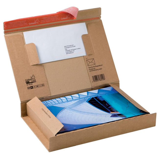 Colompac - caja de envío para tabletas de hasta 10 pulgadas CP066, pies 30 x 21,2 x 4,3 cm, marrón