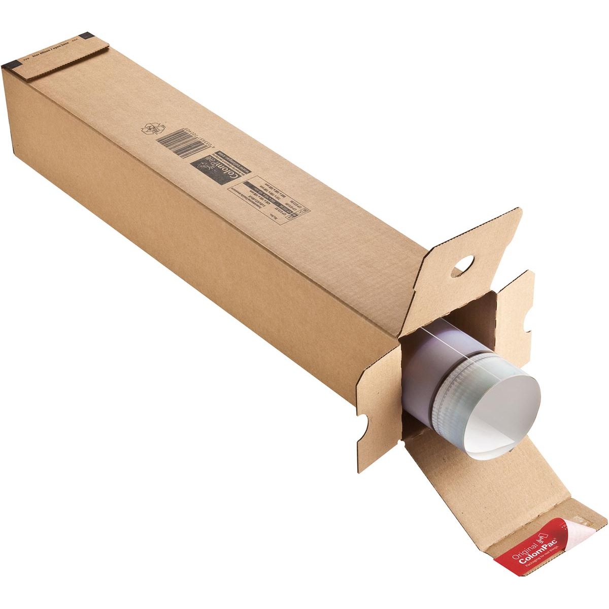 Colompac - rectangular shipping tube, ft 705 x 108 x 108 mm, brown