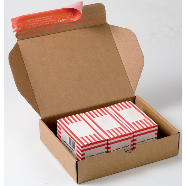 Colompac -   verzenddoos Modulbox, binnenformaat 192 x 155 x 43 mm, bruin