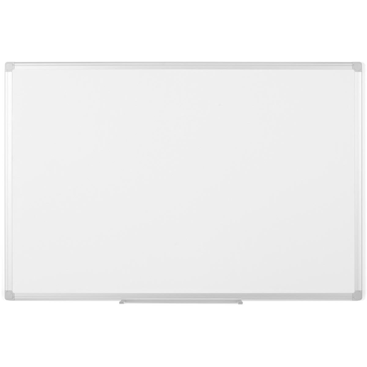 Bi-Office - Pizarra blanca magnética Bi-Earth, superficie de tablero esmaltado, marco de aluminio anodizado, pies 60x45 cm