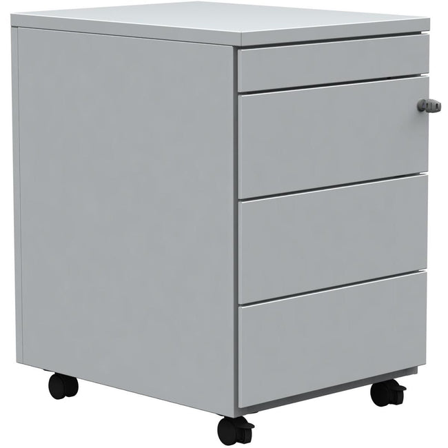 Klika - Cajonera móvil, 3 cajones + cajón para bolígrafos, blanco