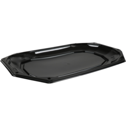 Catering tray ps 43cm 8 corner black 100 pieces