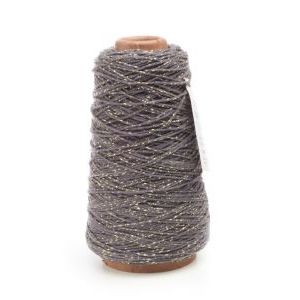 Cordon coton Lurex/ Corde coton 300 mètres gris/or ø2mm