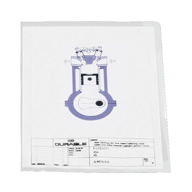 Durable - L-folder A4, transparent, 10 pieces
