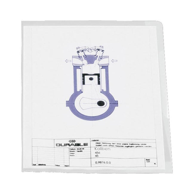 Durable - l -fold a4, transparent, 10 pièces