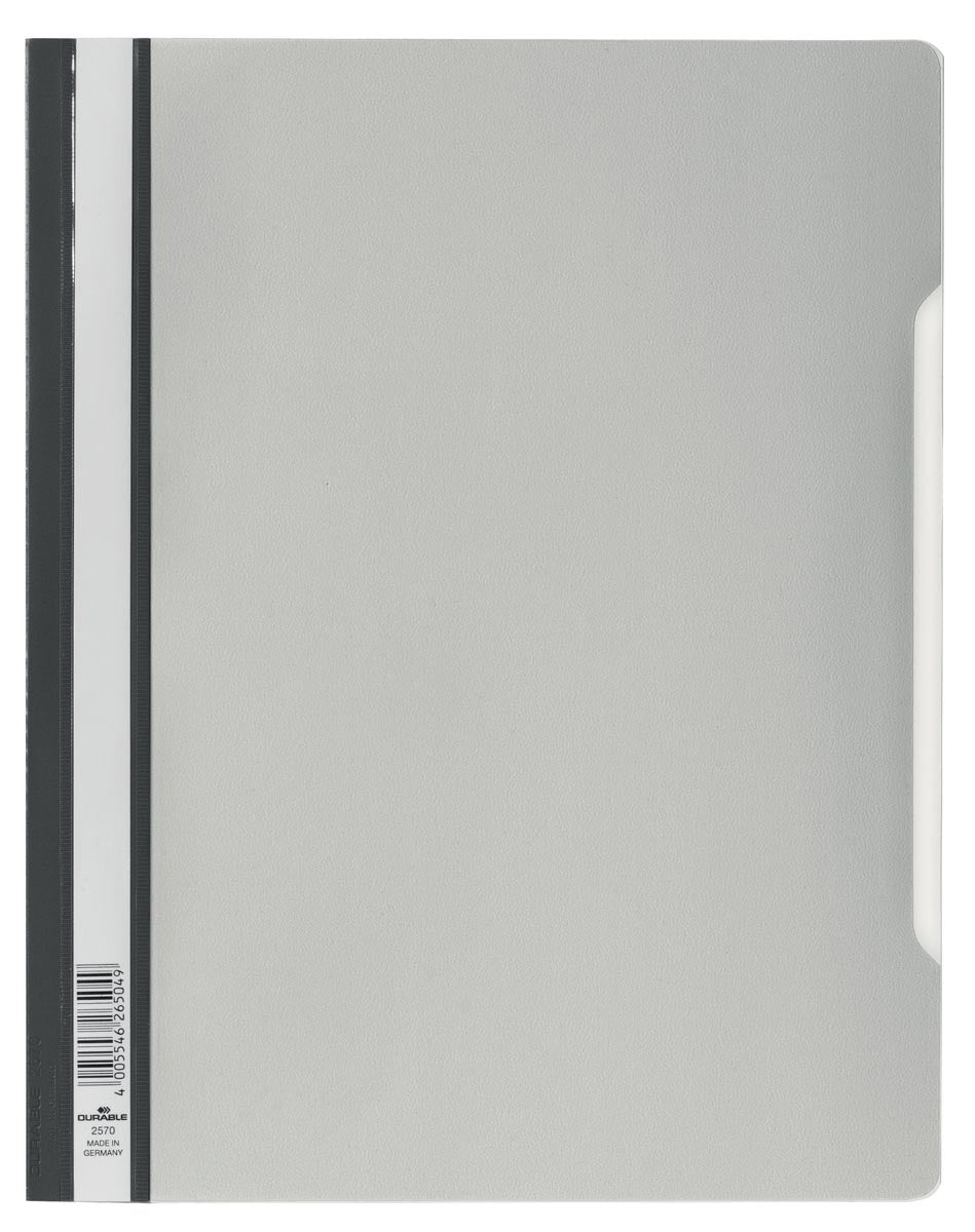 Durevole: attacco rapido A4 in PVC grigio