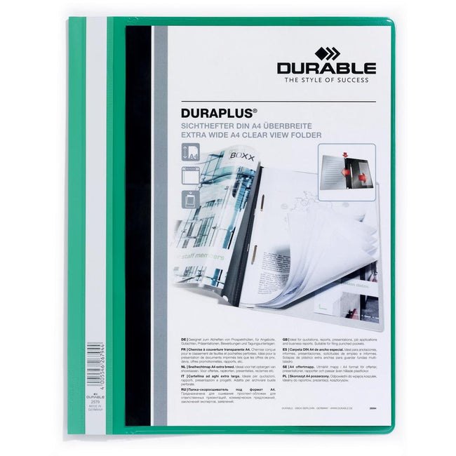 Durable -  Snelhechtmap Duraplus A4 groen