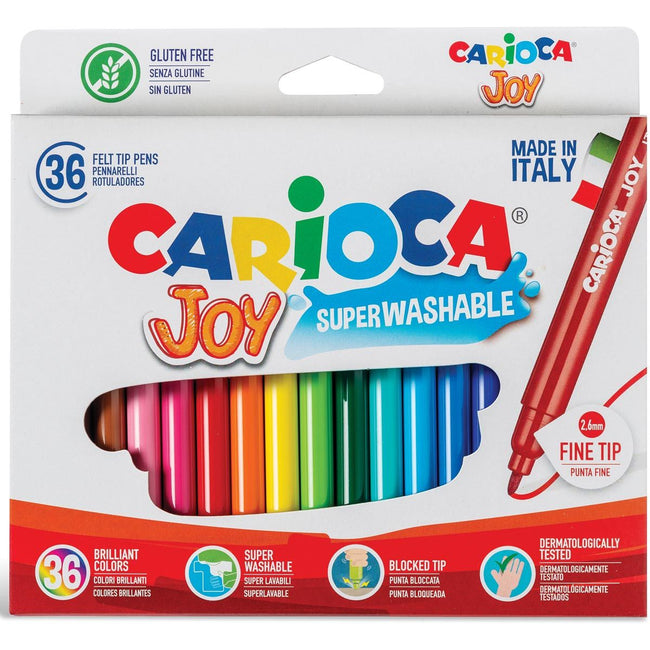 Carioca - felt-tip pen Superwashable Joy, 36 markers in a cardboard case