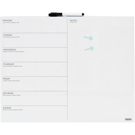 Desq -  magnetisch memoboard en weekplanner, ft 40 x 50 cm