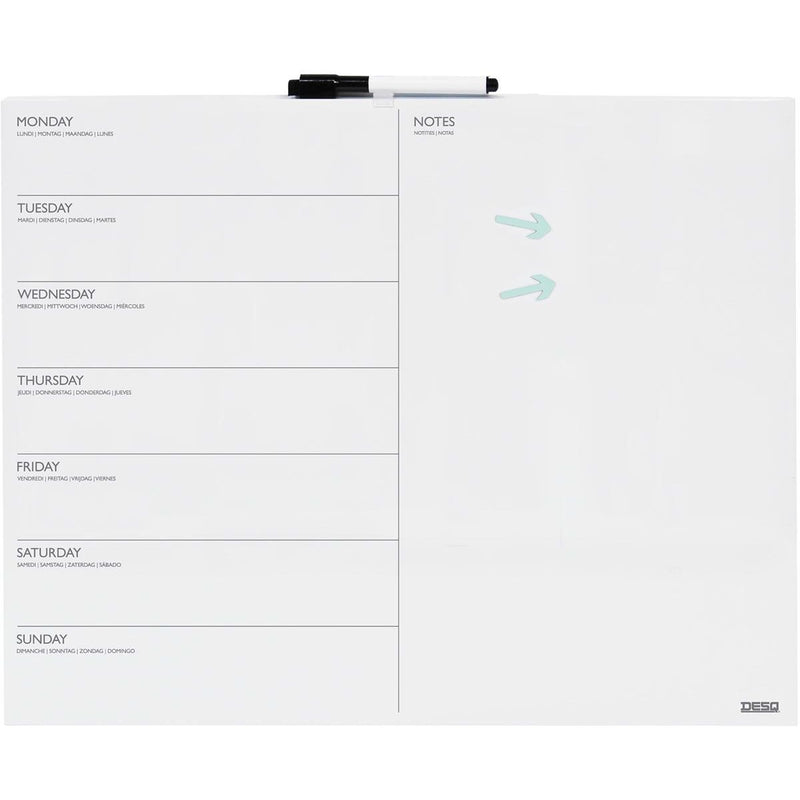 Desq -  magnetisch memoboard en weekplanner, ft 40 x 50 cm