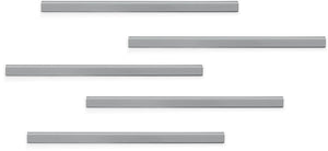 Langlebig - Magnetklemme Durafix Schiene 297mm 5 Stück Metall-Silber